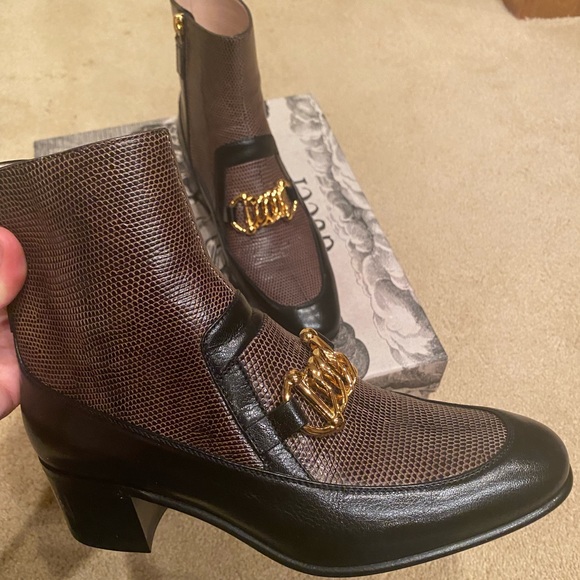 BNIB Gucci Quentin lizard boots size 37 - Picture 8 of 9